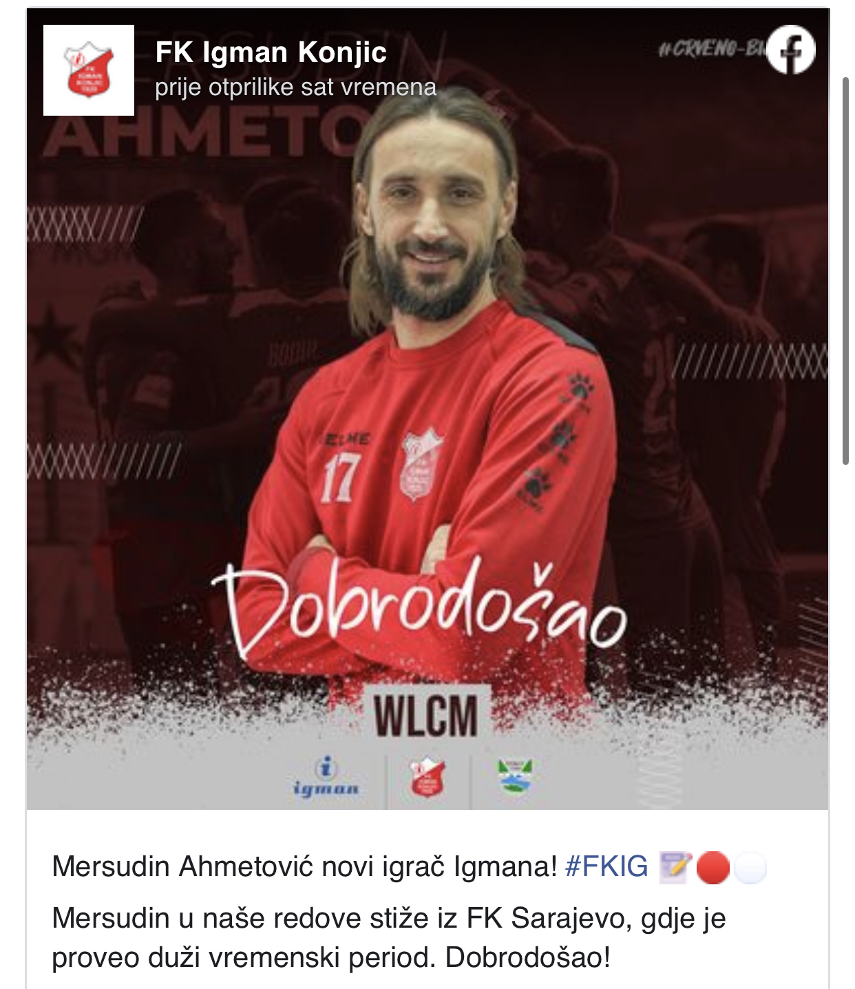 mersudin ahmetović je novi igrač igmana iz konjica, ništa od najavljenog oproštaja u sarajevu protiv željezničara