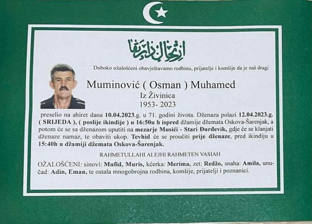 In memoriam: Muhamed Muminović |