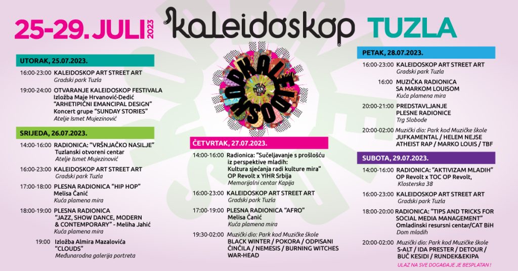 Kaleidoskop u Tuzli: Izložbe, radionice, koncerti… kaleidoskop u tuzli: izložbe, radionice, koncerti…