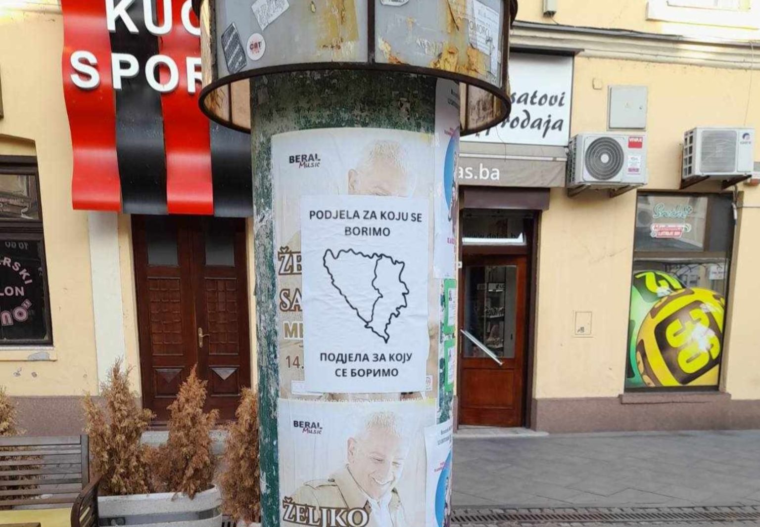 tuzla: osvanuli posteri podjele bih između srbije i hrvatske