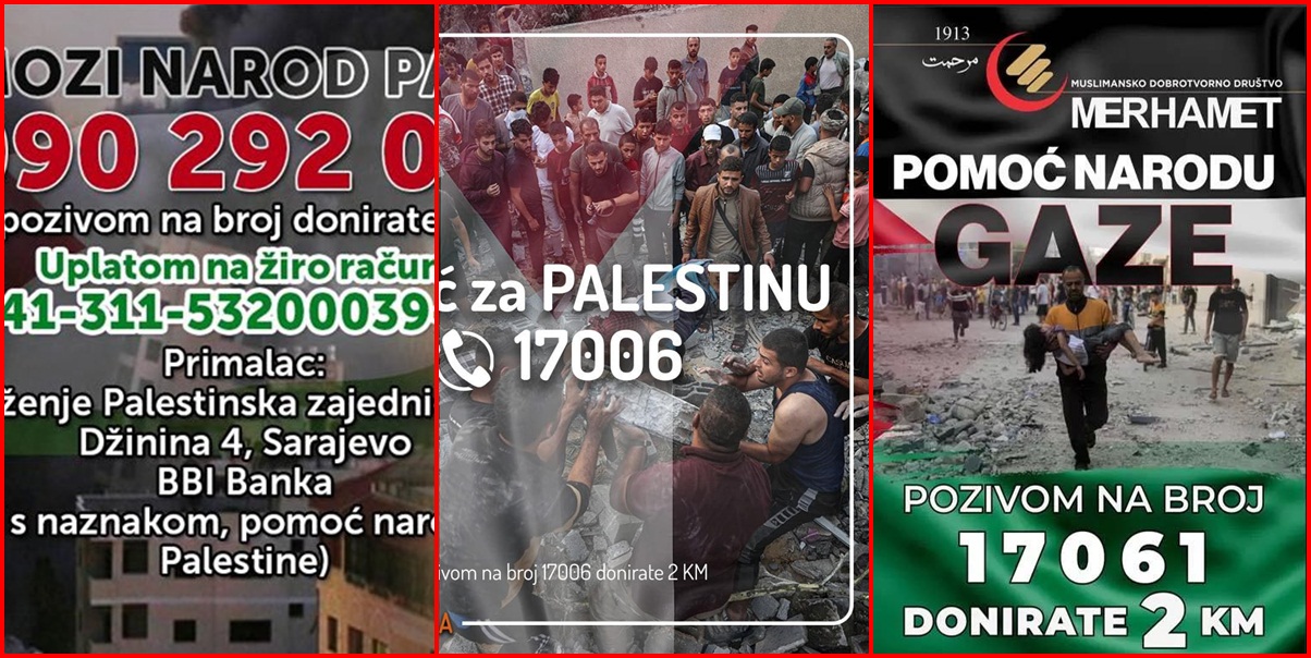 pozivom na humanitarne brojeve pomozimo narodu palestine: vaše malo za njih znači mnogo