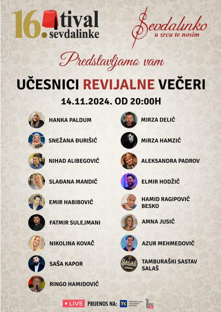 Festival sevdalinke: Osam pjesama u borbi za najprestižniju nagradu – Plaketu „Safet Isović“ festival sevdalinke: osam pjesama u borbi za najprestižniju nagradu – plaketu „safet isović“