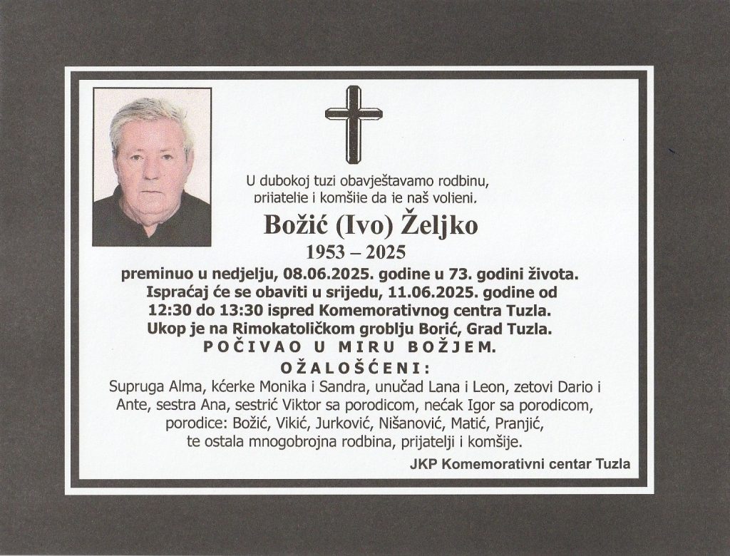 Preminuo je Božić Željko